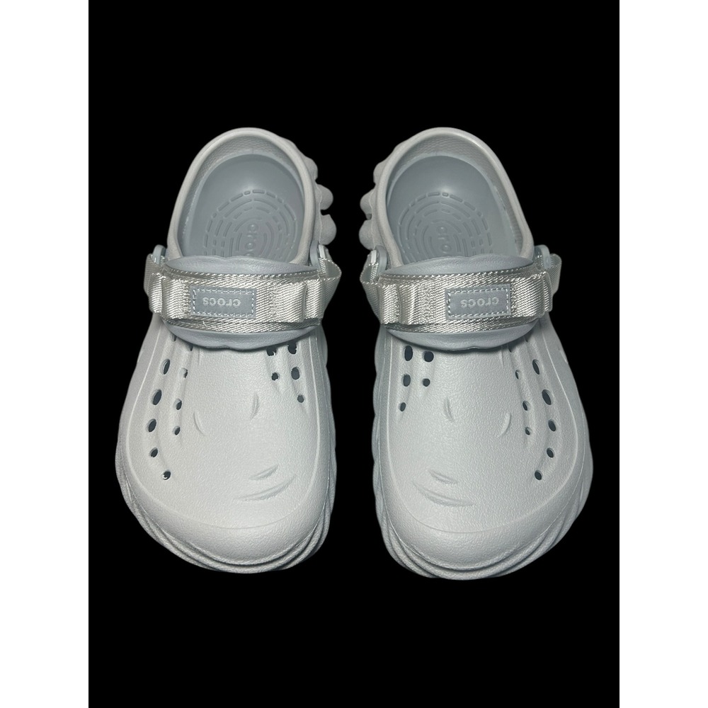 Crocs Echo Clog Atmosphere Gray Sporty Sculpted Slip On M6 W8 207937-1FT